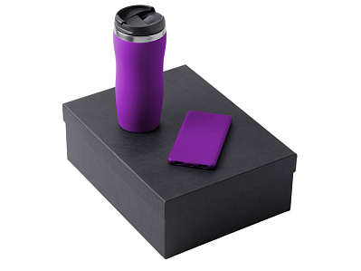 Подарочный набор COLOR IT c термокружкой и повербанком (Фиолетовый)