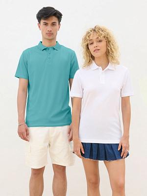 Рубашка поло унисекс Pitcher, голубая (морская волна)