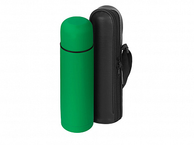 Термос Ямал Soft Touch с чехлом (Зеленый)