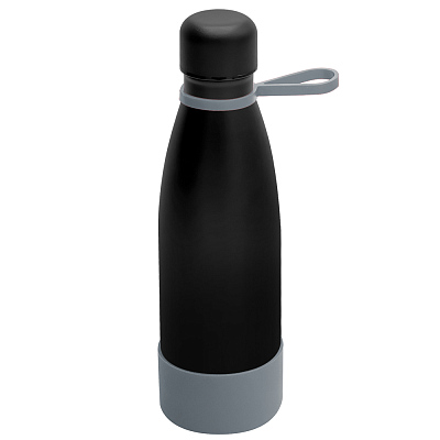Термобутылка герметичная вакуумная Olivia To Go, чёрный/серый