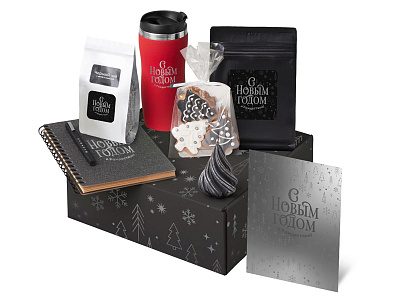 Подарочный набор Re:Charge с термокружкой, кофе и блокнотом (Красный)