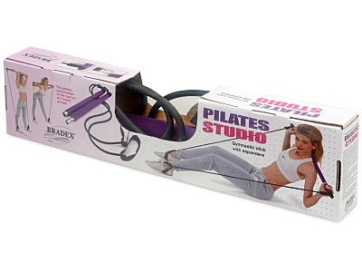 Палка гимнастическая с эспандерами Pilates Studio