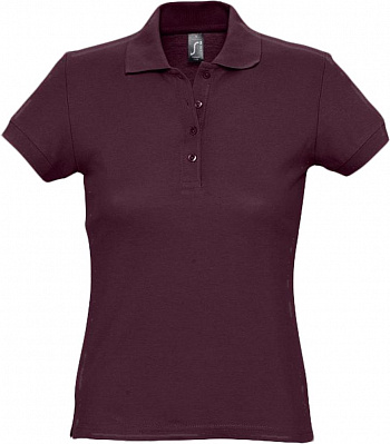 Рубашка поло женская Passion 170, бордовая (Бордовый)