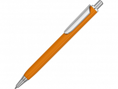 Ручка металлическая шариковая трехгранная Riddle (Оранжевый/серебристый)