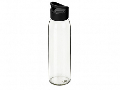 Стеклянная бутылка  Fial, 500 мл (Прозрачный/черный)