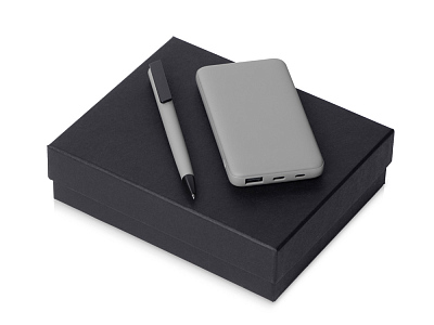 Подарочный набор COLOR IT c ручкой и повербанком (Серый)