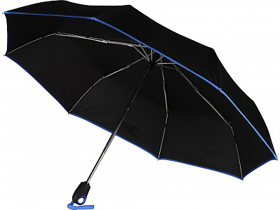 Зонт складной Уоки (Черный/синий)
