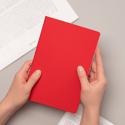 Блокнот Альфа Слим (Alpha slim), красный