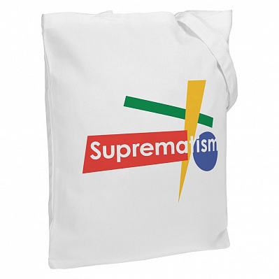 Холщовая сумка Suprematism, молочно-белая (Белый)