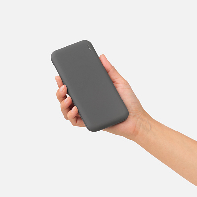 Внешний аккумулятор с подсветкой Люче (Luce) 10000 mAh, серый