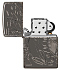 Зажигалка ZIPPO Armor® Wicca Design с покрытием Black Ice®, латунь/сталь, чёрная, 38x13x57 мм - Фото 4