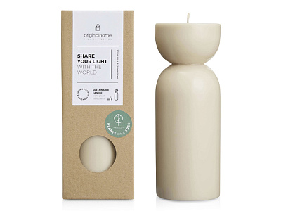 Органическая свеча (Бежевый)