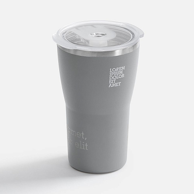 Термостакан Sapporo без логотипа, серый