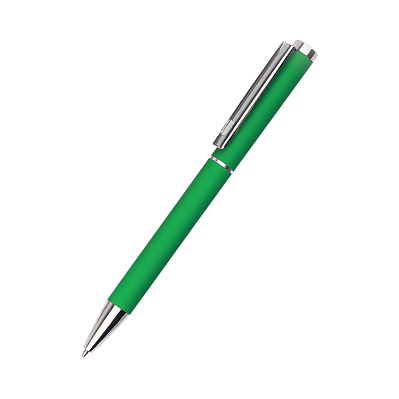 Ручка металлическая Titan софт-тач, зеленая-S (Зеленый)