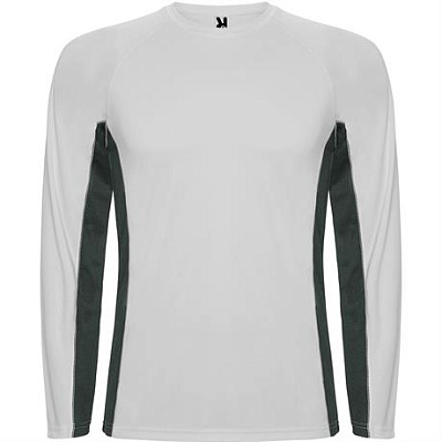 Спортивная футболка SHANGHAI L/S мужская, БЕЛЫЙ/ТЕМНЫЙ ГРАФИТ M (Белый/Темный графит)