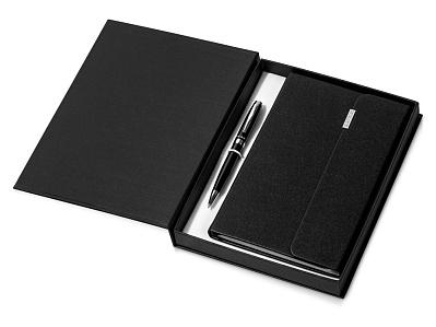Подарочный набор Tactical Dark: блокнот А5, ручка шариковая (Черный)
