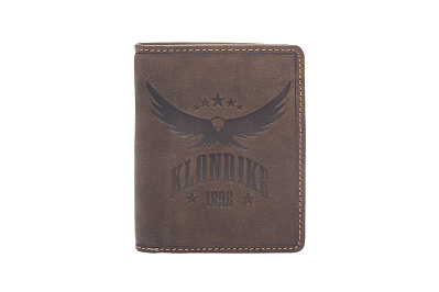 Бумажник KLONDIKE «Don», натуральная кожа в темно-коричневом цвете, 9,5 х 12 см (Коричневый)