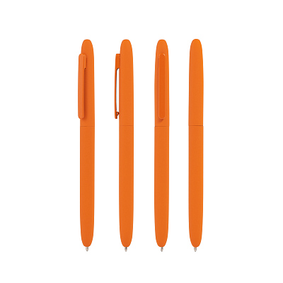 Ручка шариковая "Vega", покрытие soft touch, оранжевый