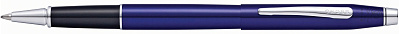Ручка-роллер Cross Classic Century Translucent Blue Lacquer, цвет ярко-синий (Синий)
