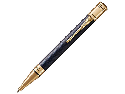 Ручка шариковая Duofold Prestige (Синий, золотистый)