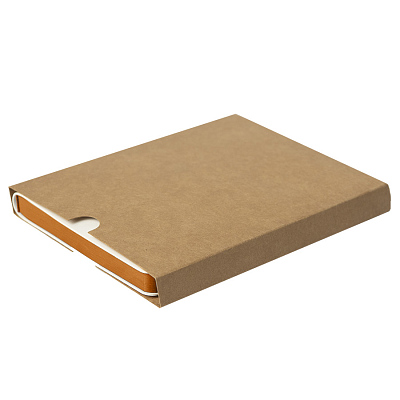 Ежедневник недатированный Stellar, А5, белый, кремовый блок  в линейку, с оранжевым обрезом