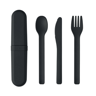 Cutlery set and case in PLA