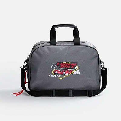 Спортивная сумка Atlantes, светло-серая с черным