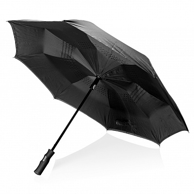 Автоматический двухсторонний зонт Swiss peak, d105 см (Черный)
