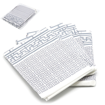 Биоразлагаемая скатерть, бело-серая, набор 5шт (Бело-серый)