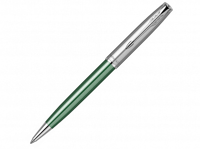 Ручка шариковая Parker Sonnet Essentials Green SB Steel CT (Зеленый, серебристый)