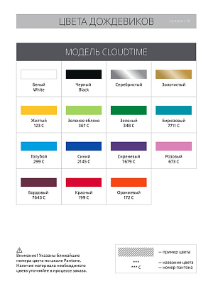 Дождевик-плащ CloudTime с печатью в один цвет на заказ