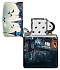 Зажигалка ZIPPO Horror House с покрытием 540 Matte, латунь/сталь, белая, 38x13x57 мм - Фото 4