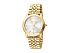 Корпус- желтое золото, циферблат- стальной, крепление- желтое золото
