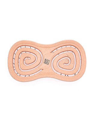 Щетка Dewal Beauty серия "Friendly", массажная, с нейлоновым штифтом, форма бабочка, оранжевая