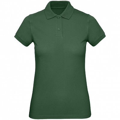 Рубашка поло женская Inspire, темно-зеленая (Зеленый)