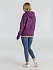 Толстовка с капюшоном унисекс Hoodie, фиолетовый меланж - Фото 10