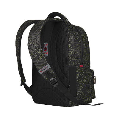 Рюкзак WENGER 16'', черный с рисунком, полиэстер, 36 x 25 x 45 см, 22 л