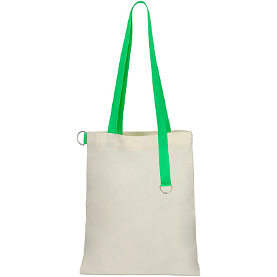 Сумка для покупок White GLOW 325 г/м², зелёная (Бежевый/зеленый)