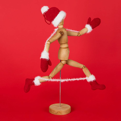 Подвеска на елку «Вьюжка», шапочка, красная