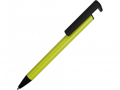 Ручка-подставка шариковая Кипер Металл (Зеленое яблоко/черный)