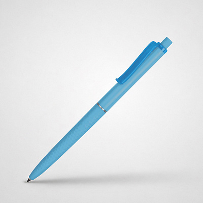Ручка пластиковая soft-touch шариковая Plane (Голубой)