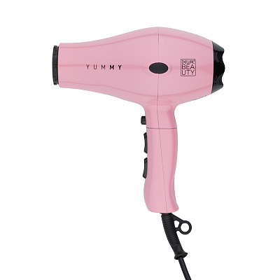 Фен DEWAL BEAUTY YumMy Pink, светло-розовый, 2000 Вт, ионизация, 1 насадка