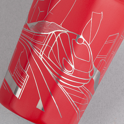 Термостакан "Eclipse_Движение" 400 мл, покрытие пудра, красный