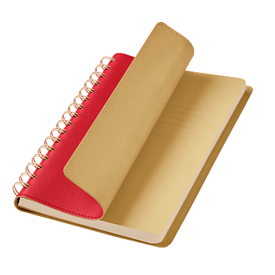 Ежедневник Vista недатированный, красный/бежевый