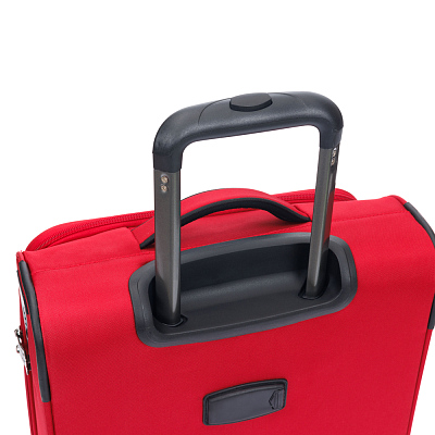 Чемодан TORBER Brosno, красный, нейлон 600D, 36,5 х 20 х 54 см, 32 л