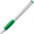 Ручка шариковая Grip, белая с зеленым - Фото 3
