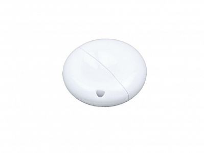 USB 2.0- флешка промо на 16 Гб круглой формы (Белый)