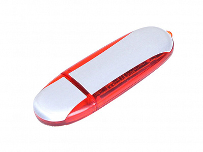 USB 2.0- флешка промо на 8 Гб овальной формы (Красный)