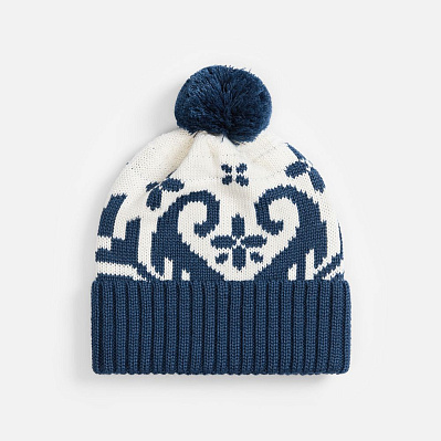 Шапка Wintertude, синяя с белым (Синий)