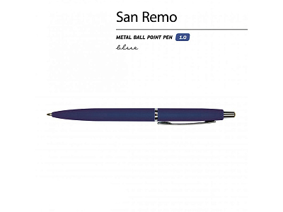 Ручка металлическая шариковая San Remo, софт тач